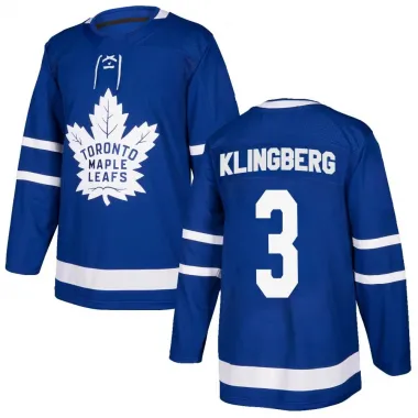 Blue Men's John Klingberg Authentic Toronto Maple Leafs Home Jersey