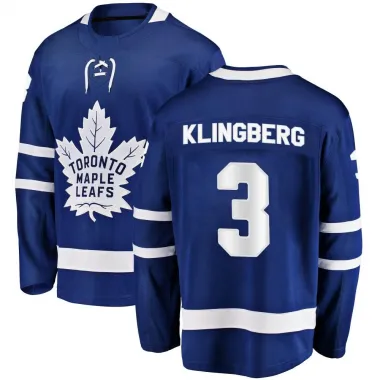 Blue Men's John Klingberg Breakaway Toronto Maple Leafs Home Jersey