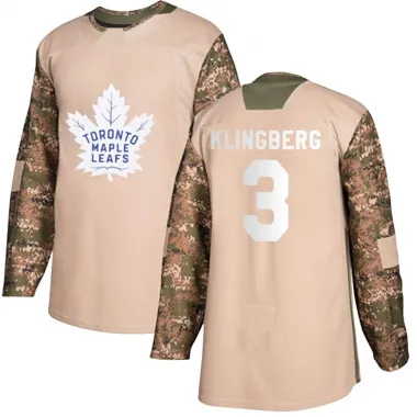 Camo Men's John Klingberg Authentic Toronto Maple Leafs Veterans Day Practice Jersey