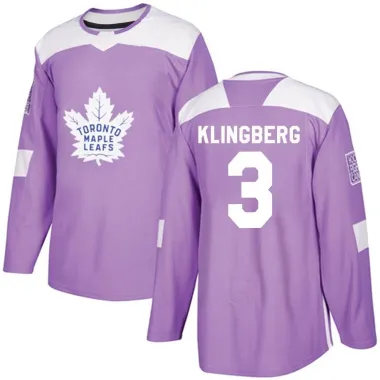 Purple Men's John Klingberg Authentic Toronto Maple Leafs Fights Cancer Practice Jersey