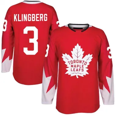 Red Men's John Klingberg Authentic Toronto Maple Leafs Alternate Jersey